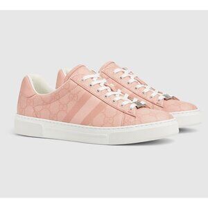 Gucci Women's GG Supreme Ace Tonal Web Sneaker Pink EU36.5 812026